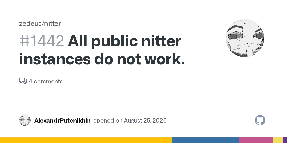 Nitter project received cease and desist