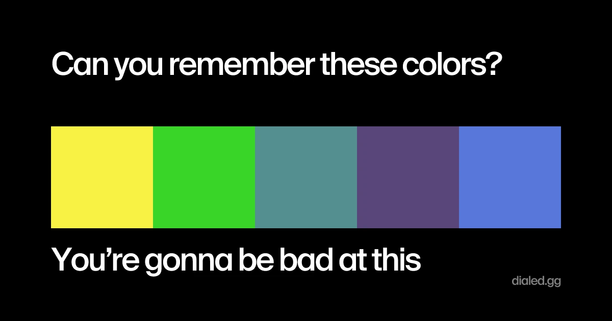 Color Game — How Well Can You Remember Colors?