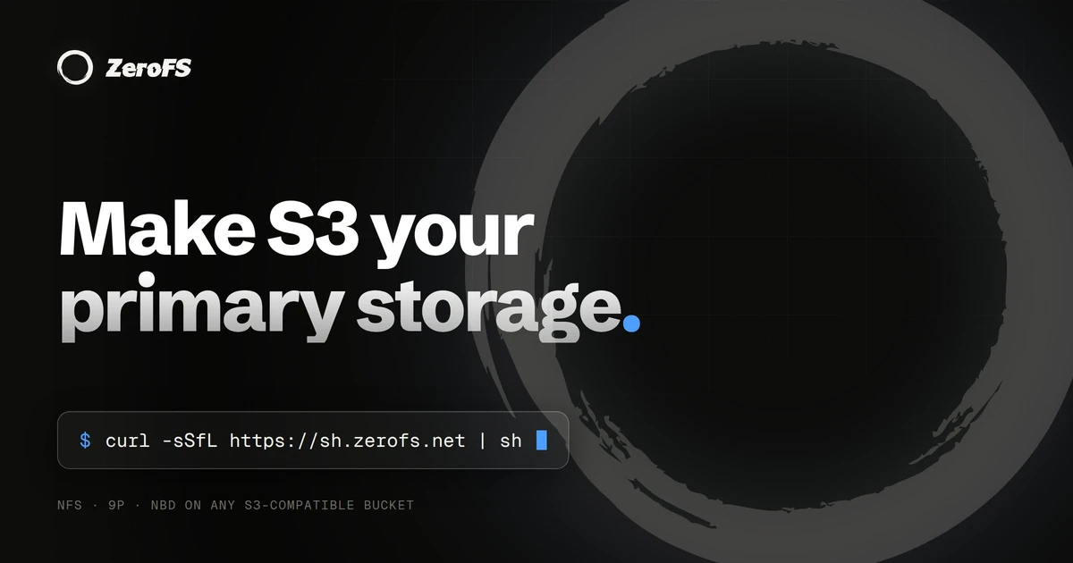 Show HN: ZeroFS – A log-structured filesystem for S3