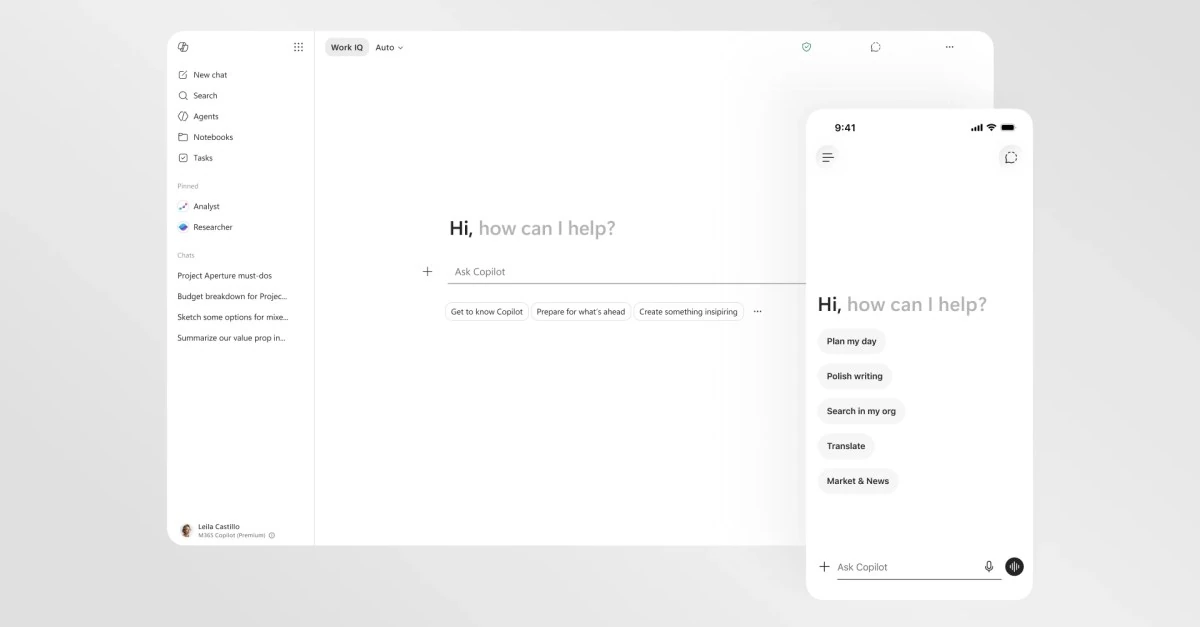 Microsoft 365 Copilot gets a speed boost and cleaner design