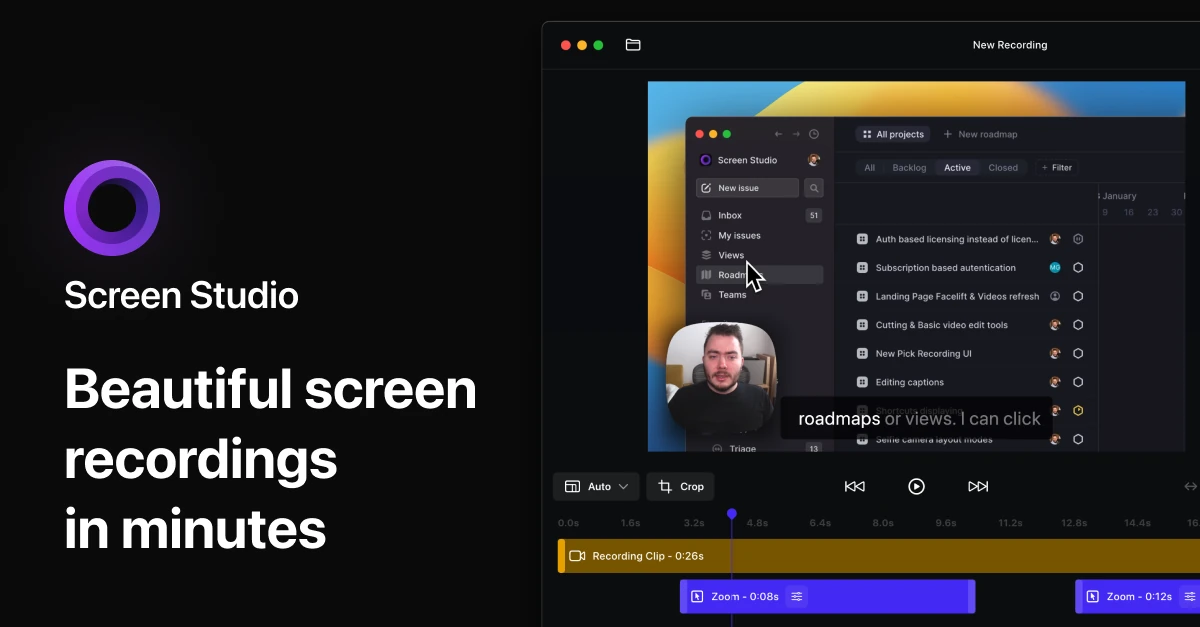 Screen Studio — Professional screen recorder for macOS
