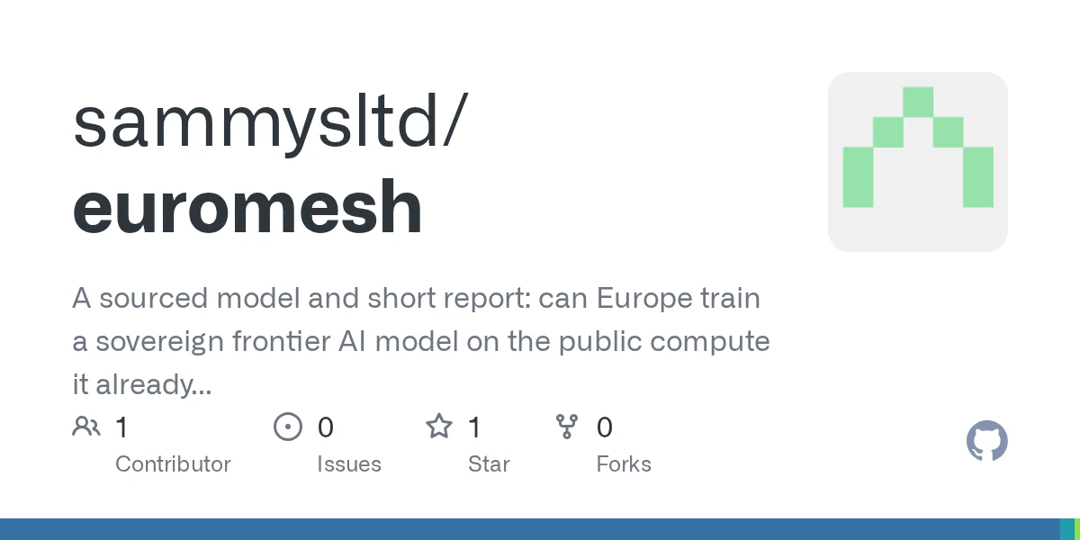 Show HN: Can Europe train a frontier AI model on the compute it owns?