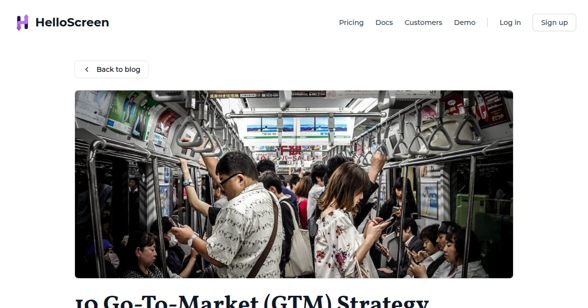 10 Go-To-Market (GTM) Strategy Examples and Templates | HelloScreen Blog