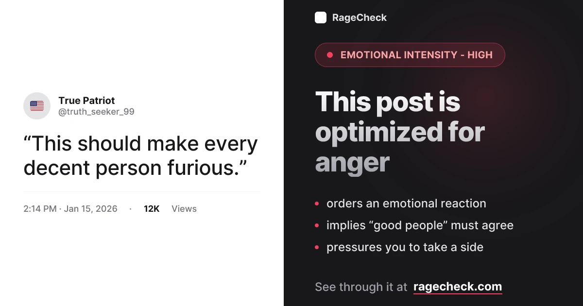 RageCheck - Detect Outrage Bait Patterns