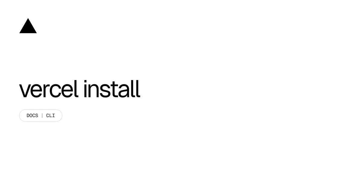 vercel install