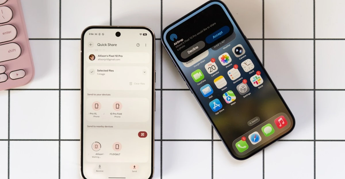 Now Pixel 9 phones can transfer files with AirDrop, too