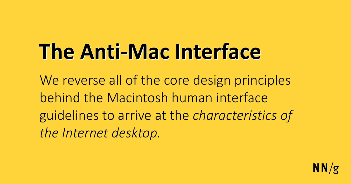 The Anti-Mac User Interface (1996)