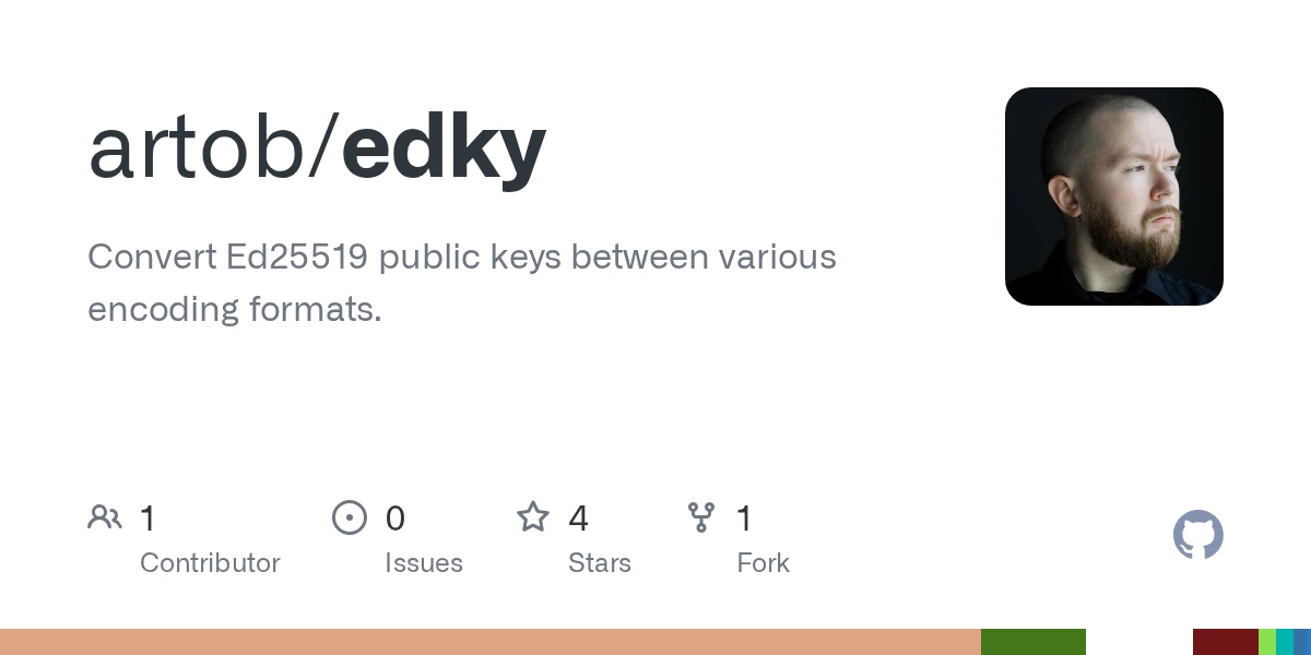 Show HN: Edky, a CLI to convert Ed25519 public keys from one encoding to another