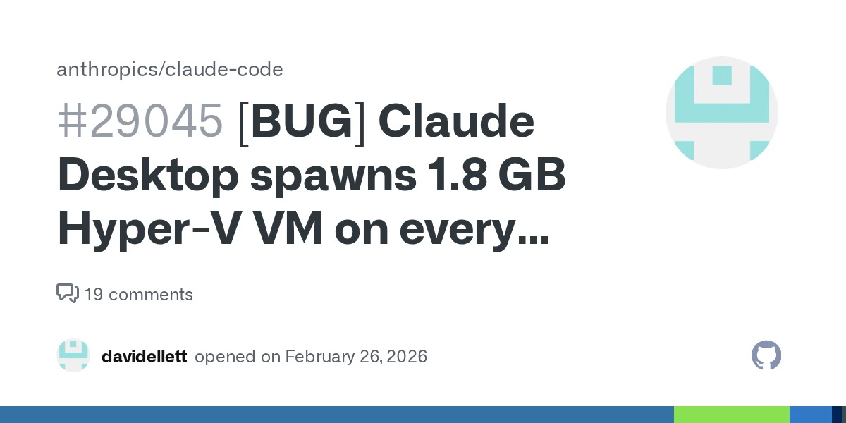 Claude Desktop spins up a VM without no way of stopping it
