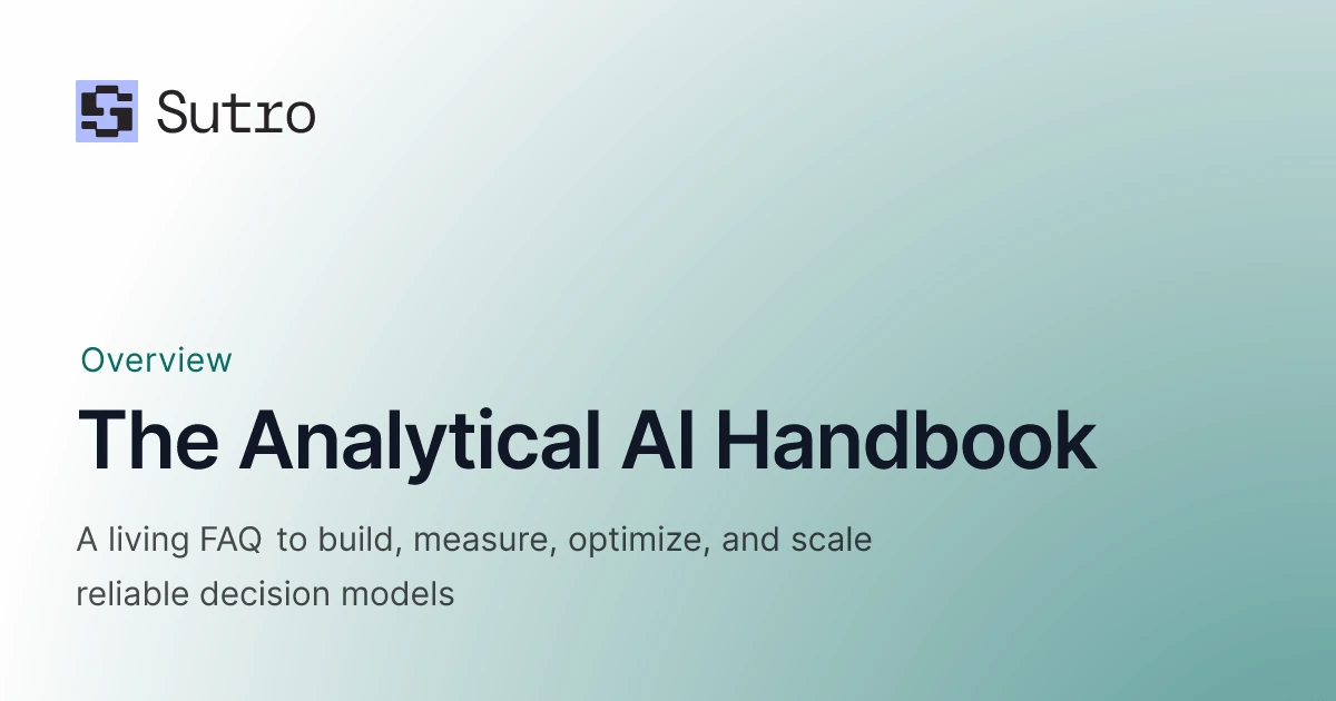 The Analytical AI Handbook