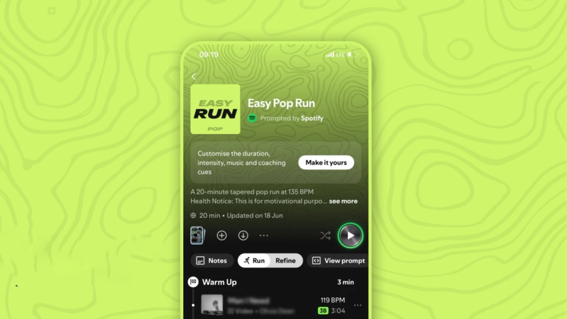 Keep up the pace with Spotify's Running Mode, now creating custom running playlists
