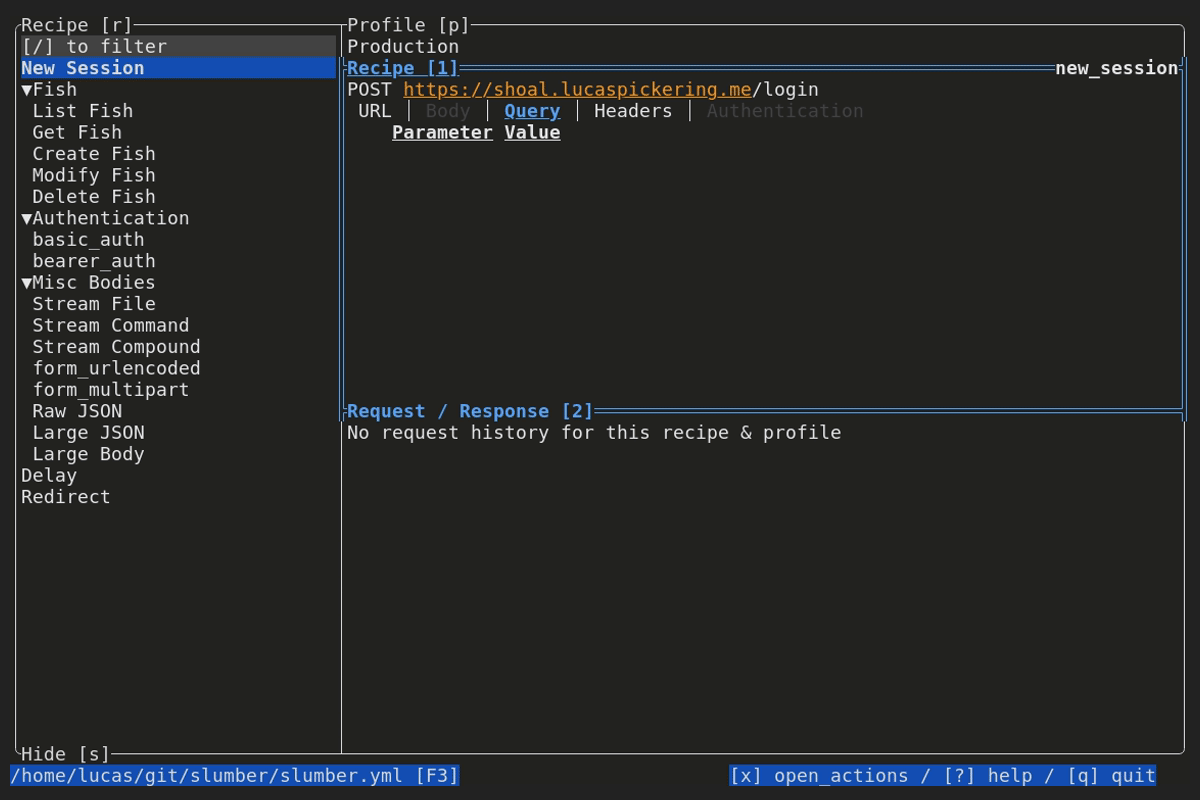 Slumber a TUI HTTP Client