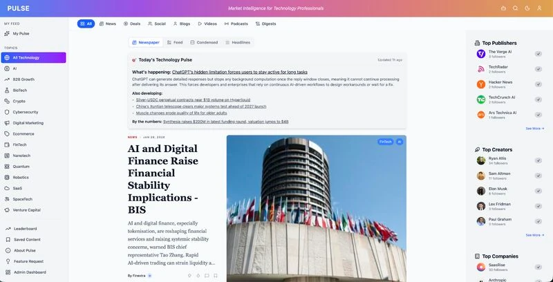 Introducing Pulse: AI-Powered Daily Tech News Reader | Ryan Allis posted on the topic | LinkedIn