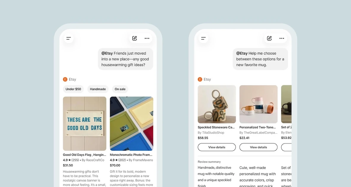 Etsy launches its app within ChatGPT as it continues its AI push