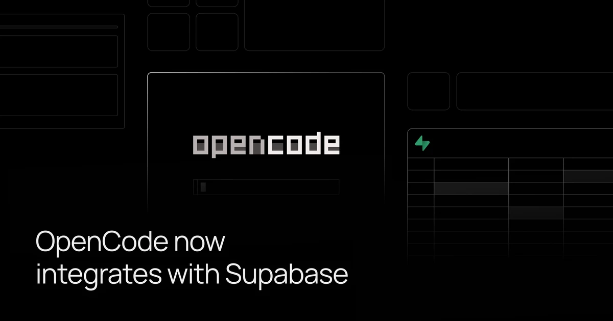 Agentic Coding on Supabase with OpenCode