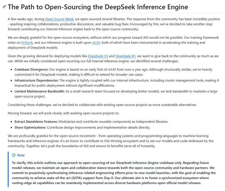 DeepSeek is about to open-source their inference engine