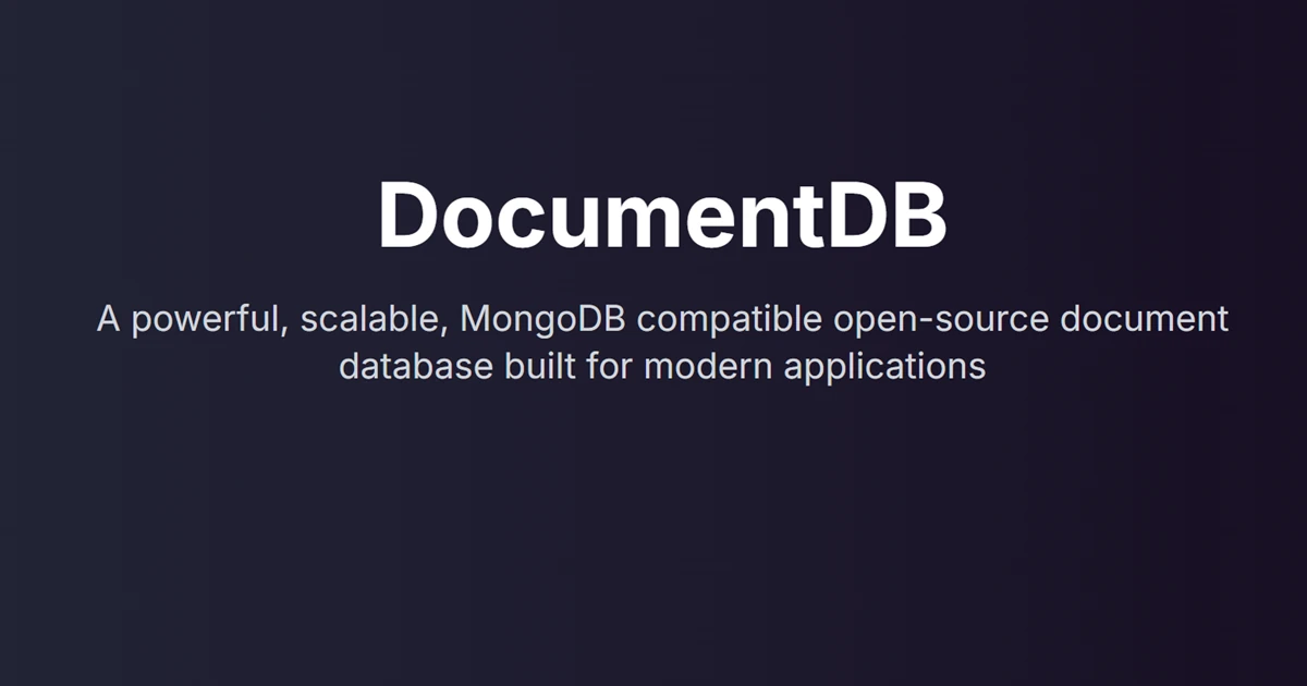 DocumentDB – a MongoDB compatible open-source database