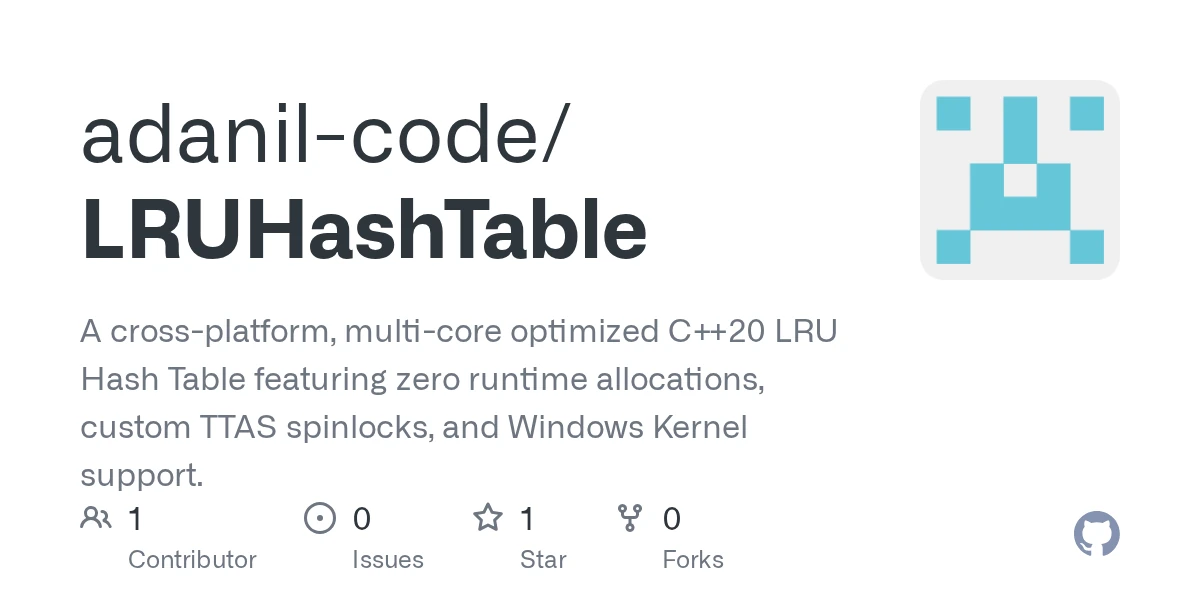 High-Performance Array-Backed LRU Hash Table