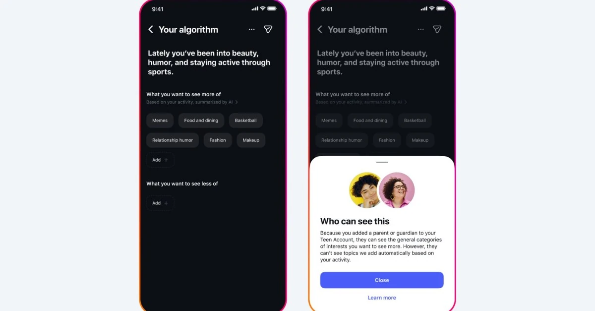 Meta will tell parents when their teens add new interests to their Instagram algorithm