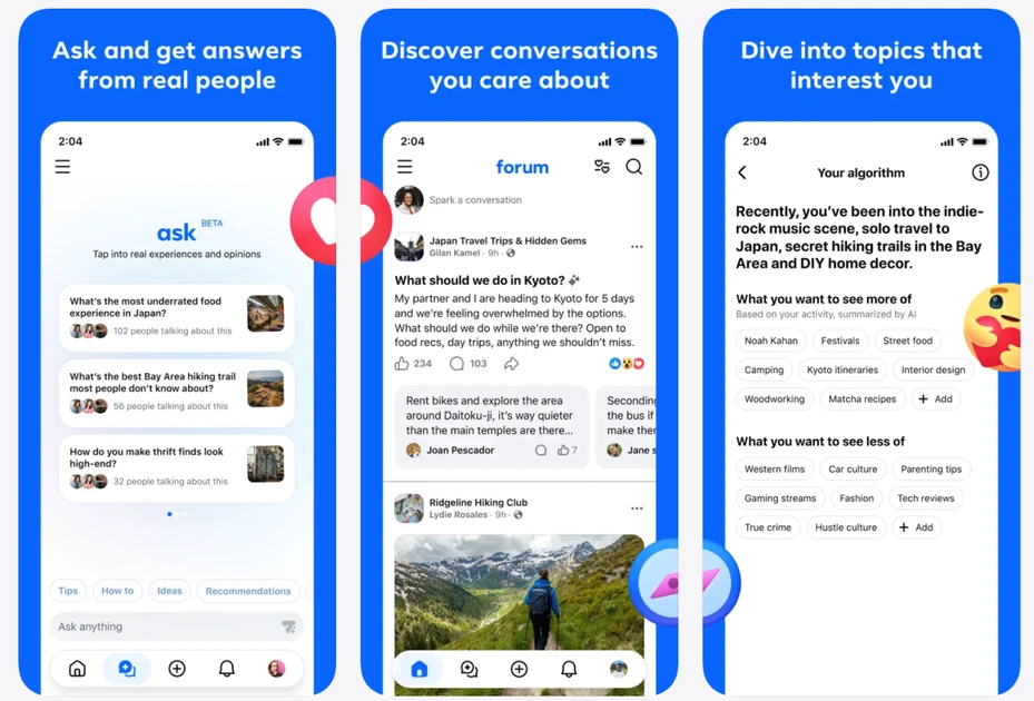 Meta quietly launches a new Reddit-like app called Forum