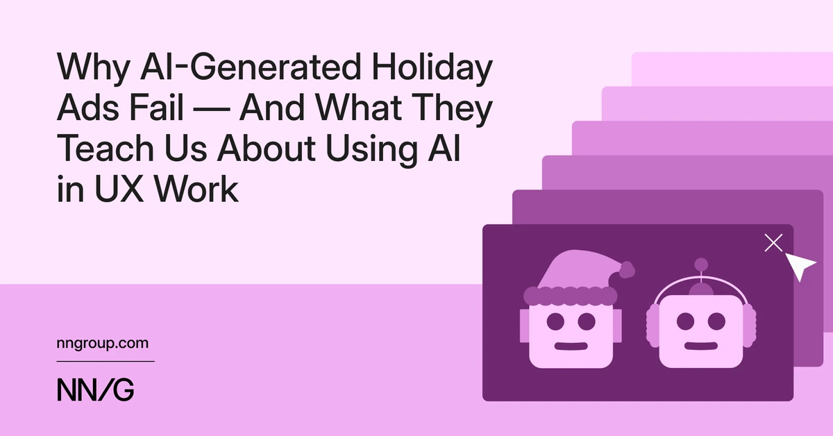 Why AI-Generated Holiday Ads Fail — And What They Teach Us About Using AI in UX Work