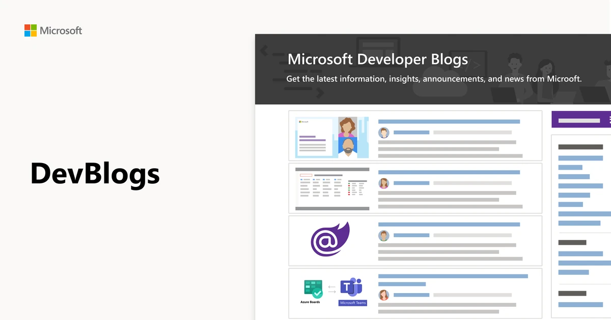 Microsoft Dev Blogs: Code, News, and Insights for Developers