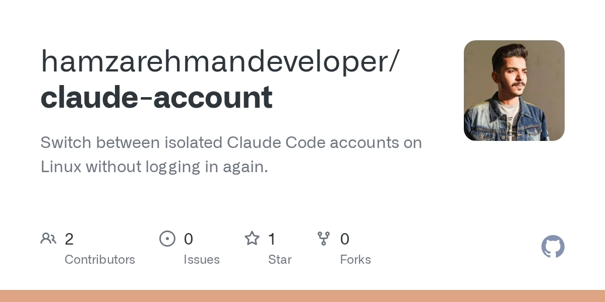 Show HN: Claude-account – switch Claude Code accounts without logging in again