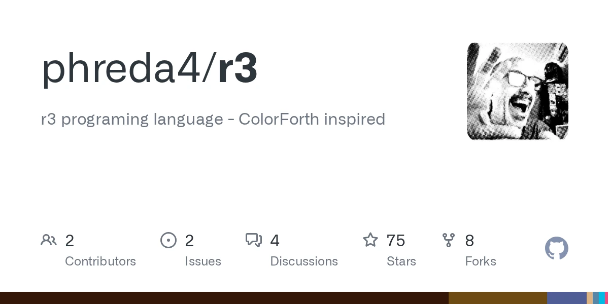 GitHub - phreda4/r3: r3 programing language - ColorForth inspired