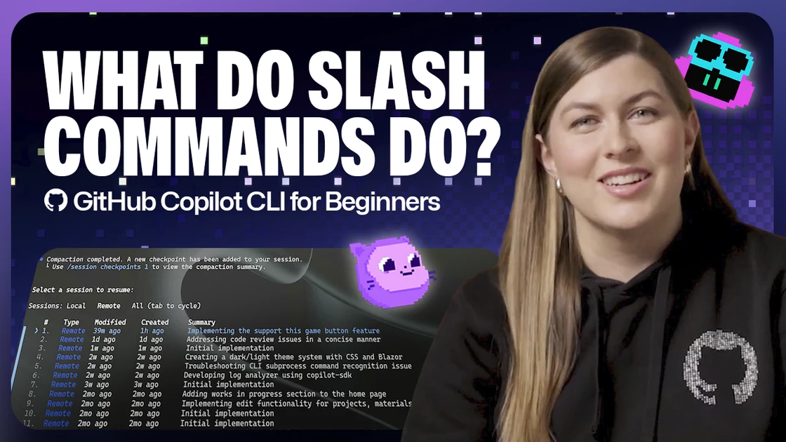 GitHub Copilot CLI for Beginners: Overview of common slash commands