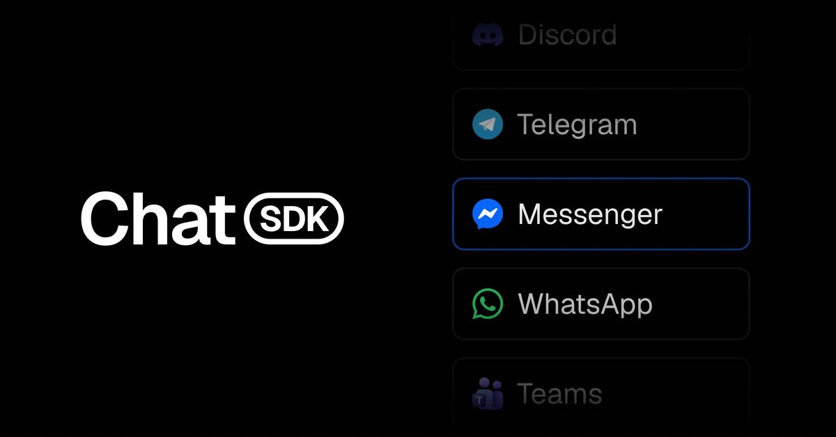 Chat SDK adds Messenger adapter support