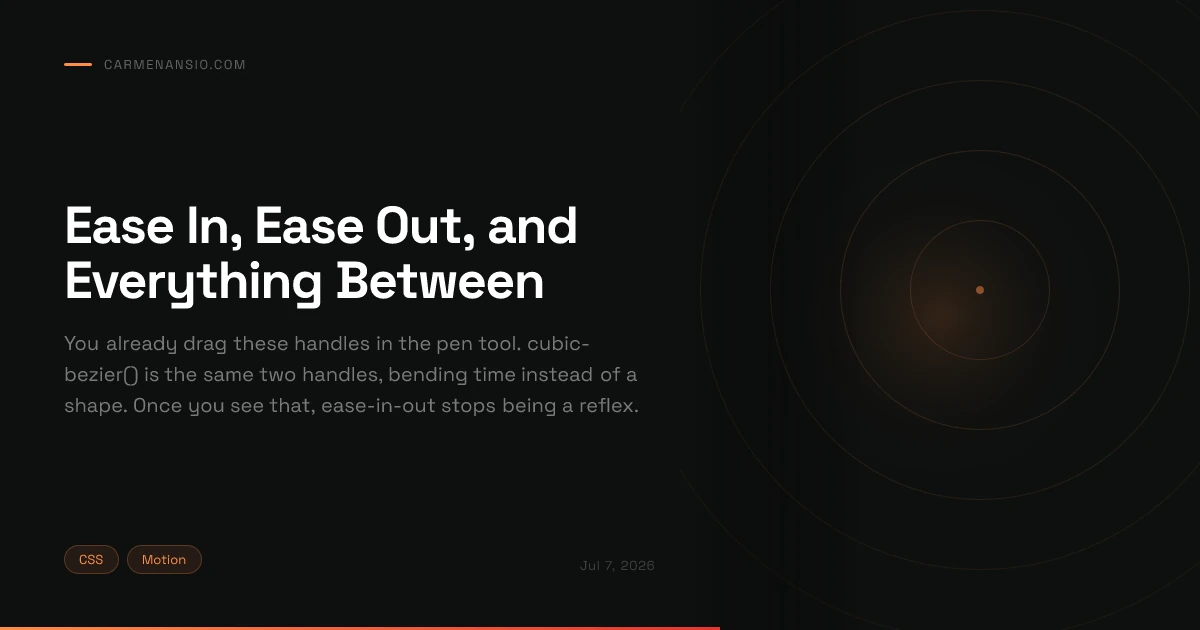 Ease in, ease out, and everything between