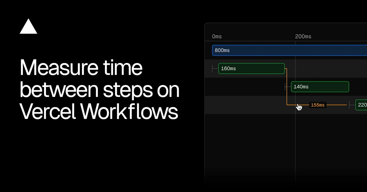 Measure time between steps in Vercel Workflows