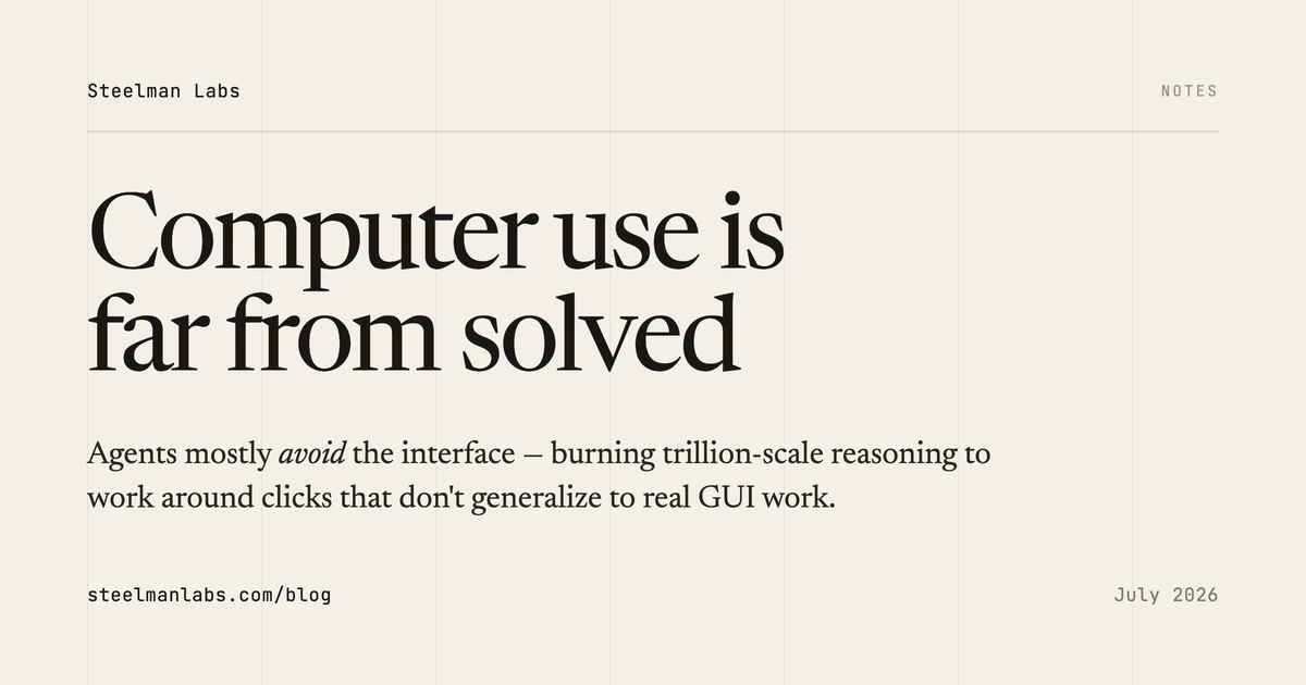You can't solve computer use by ignoring the interface