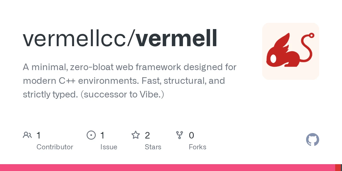 Vermell – Minimal, dependency-free C++ web framework using epoll