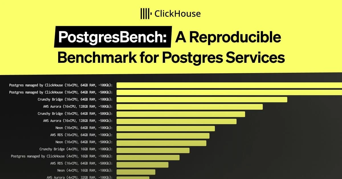 PostgresBench: A Reproducible Benchmark for Postgres Services