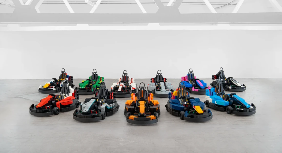 F1 and Lego are teaming up at the British GP — the pre-race show features 22 drivable Lego minicars