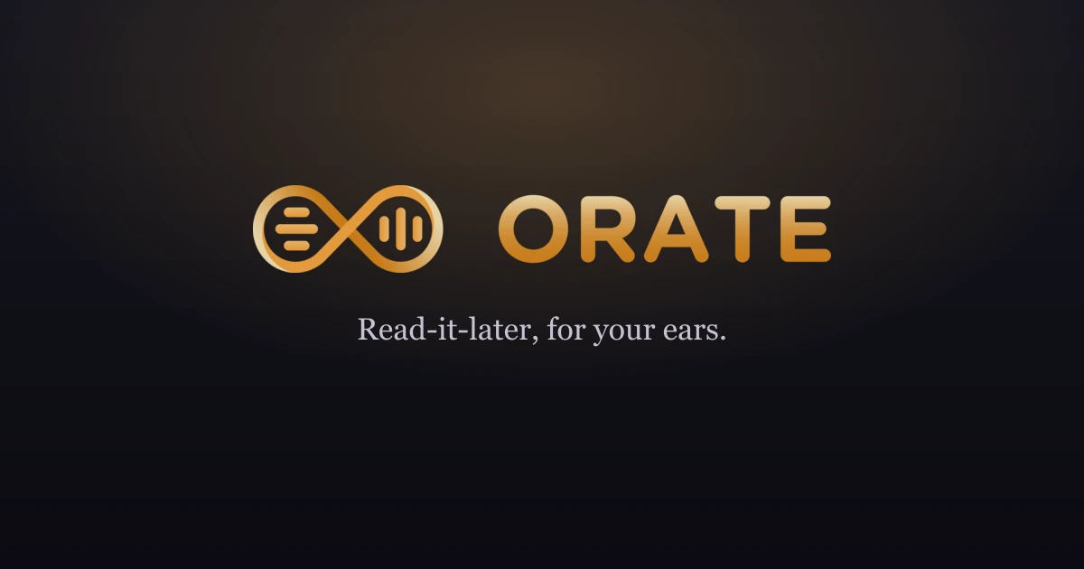 Show HN: Orate – On-device neural text-to-speech queue for Mac