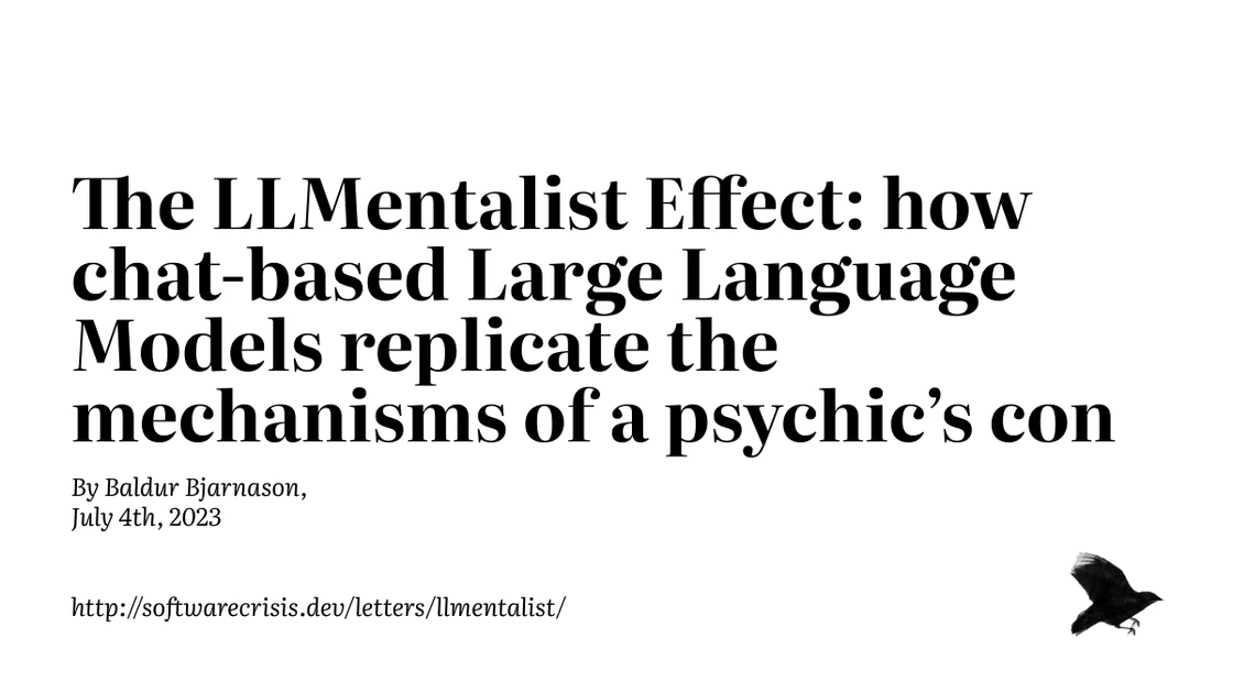 Chat-based Large Language Models replicate the mechanisms of a psychic's con