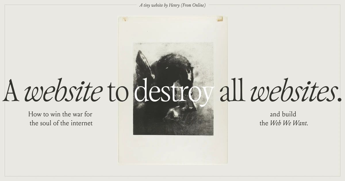 A Website To End All Websites | Henry From Online