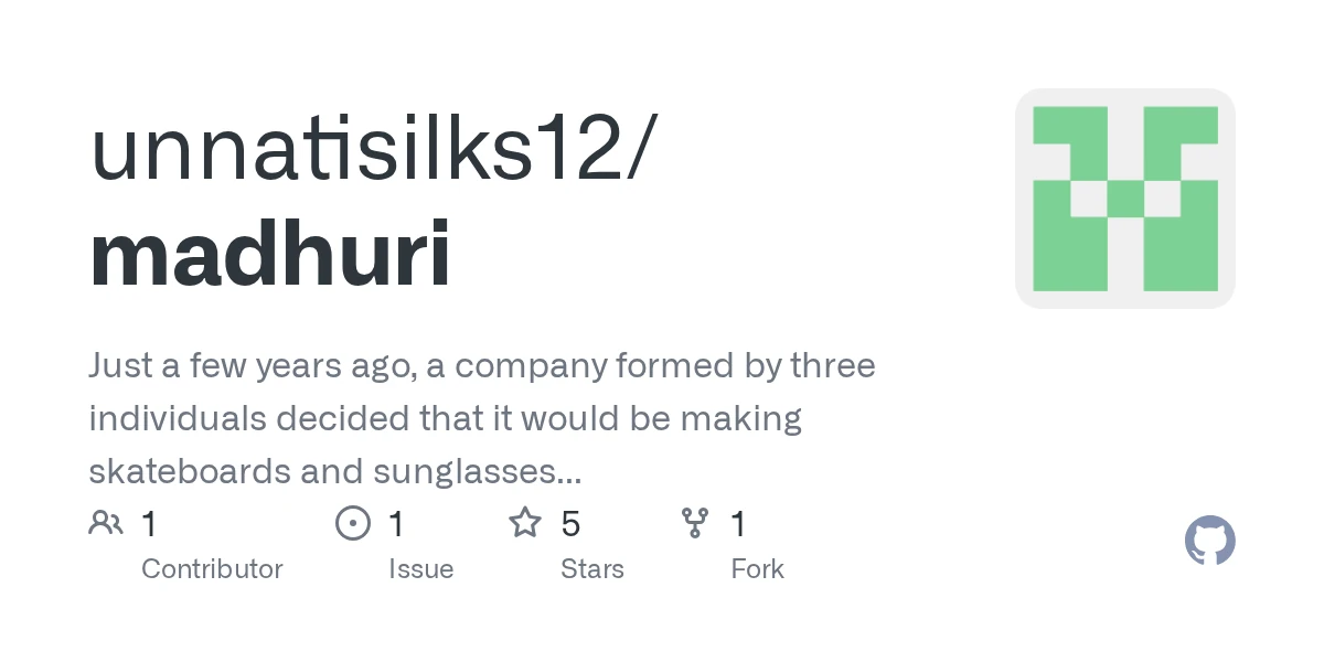 GitHub - unnatisilks12/madhuri: Just a few years ago, a company formed by three individuals decided that it would be making skateboards and sunglasses from recycled nylon. They were basing their effo…
