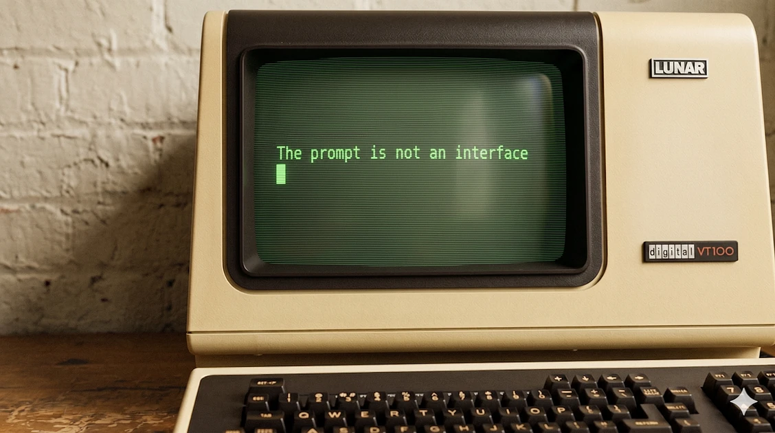 The prompt is not an interface