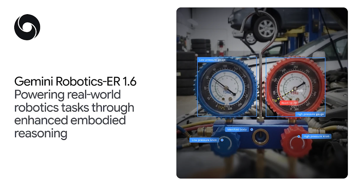 Gemini Robotics-ER 1.6: Powering real-world robotics tasks through enhanced embodied reasoning
