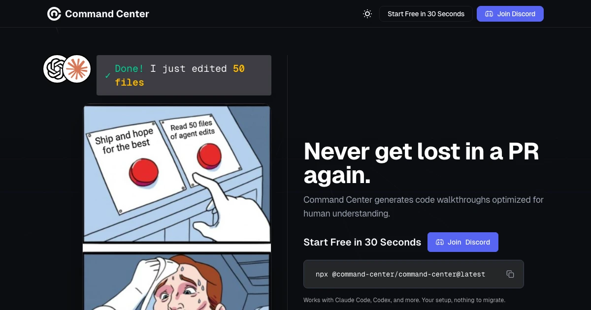 Show HN: Command Center, the AI coding env for people who care about quality