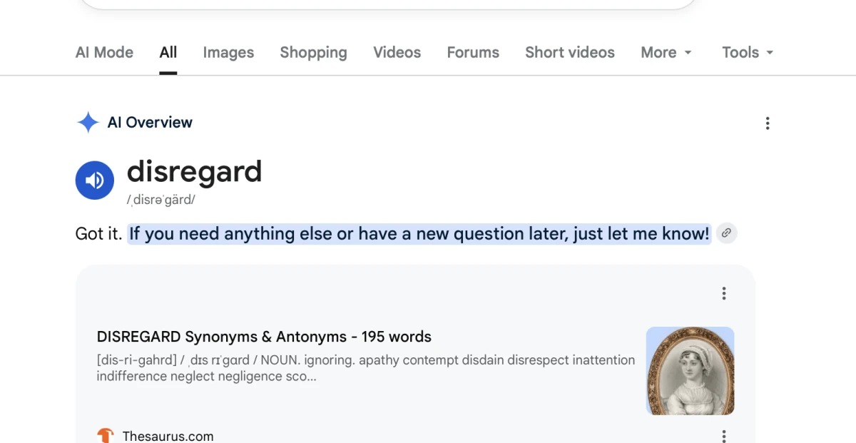 Google’s AI search is so broken it can ‘disregard’ what you’re looking for