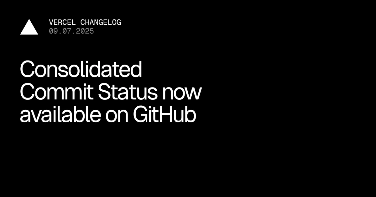 Consolidated Commit Status now available on GitHub