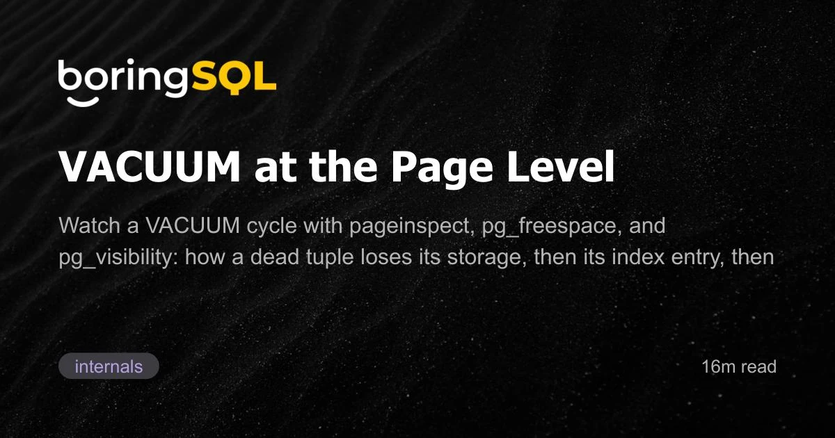 Vacuum at the Page Level