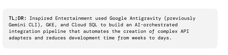 We cut a 40-day financial integration down to 5 days using Google Anti
