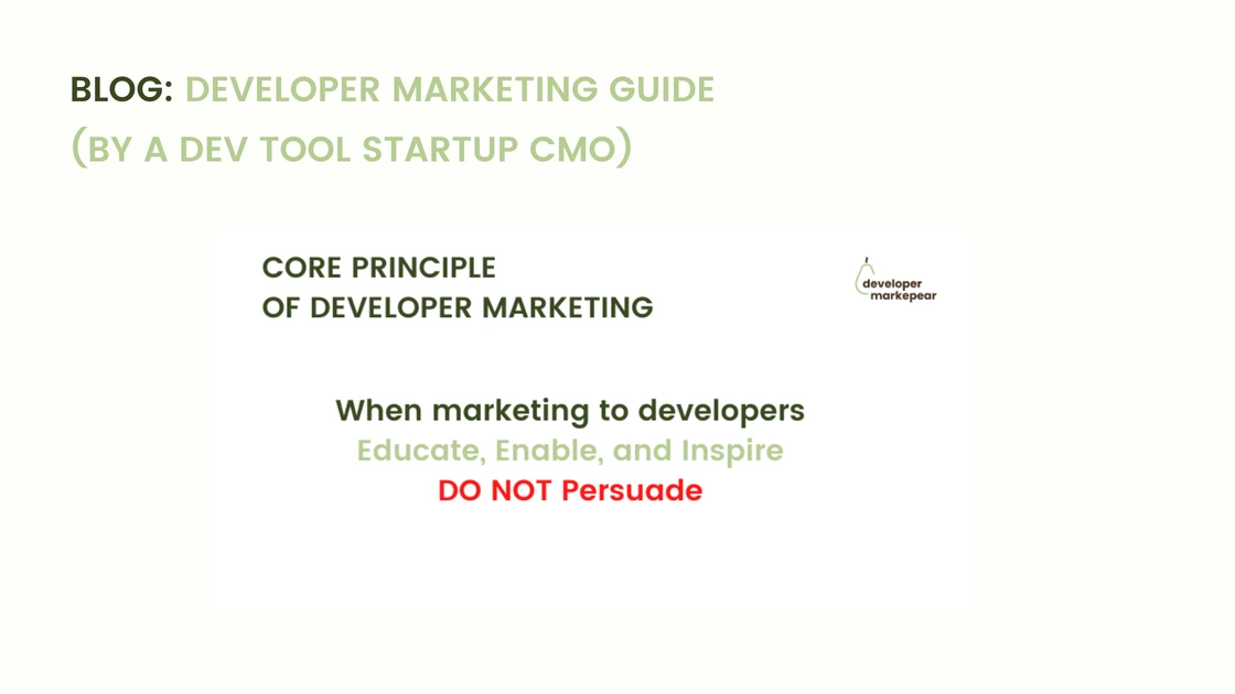 Developer marketing guide (by a dev tool startup CMO)