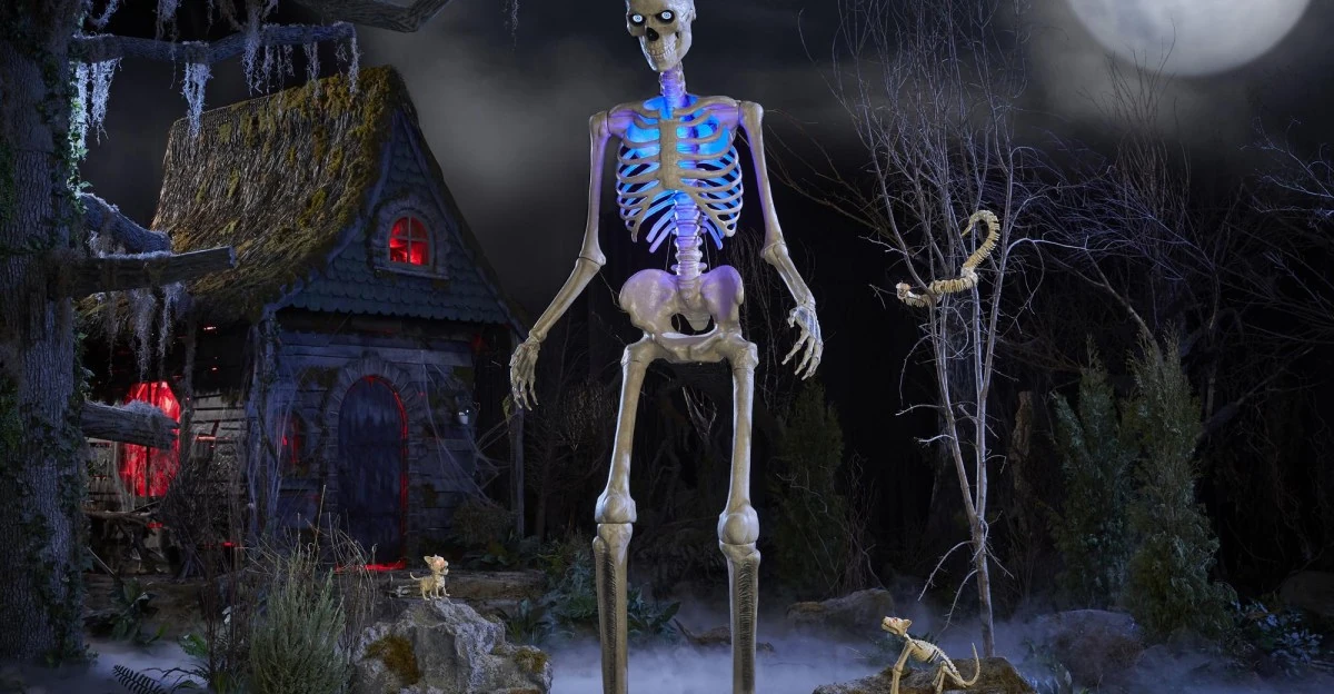 Home Depot’s 12-foot viral skeleton now talks