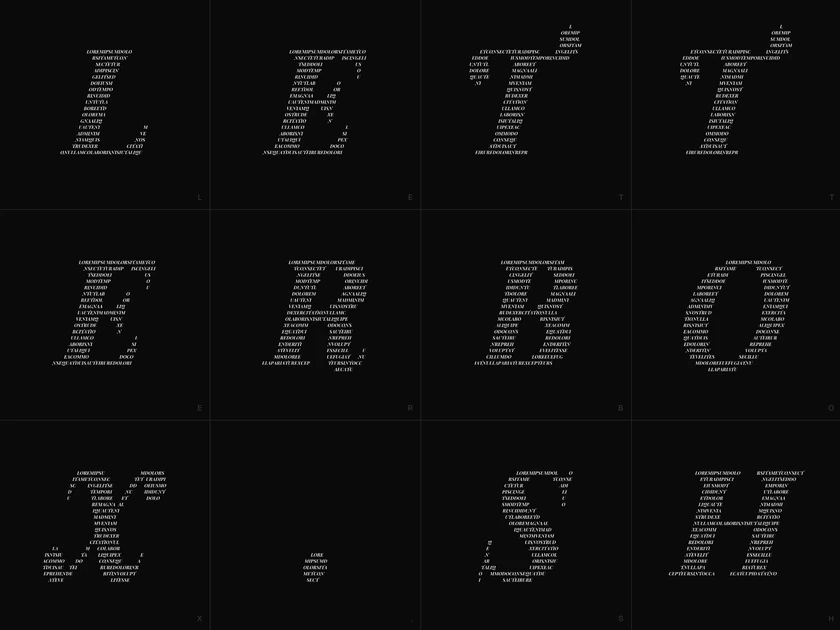 Letterbox — Letters made of letters